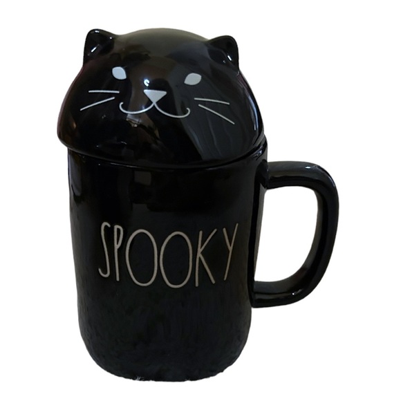 Rae Dunn Other - Rae Dunn Spooky Black Cat Mug with Topper